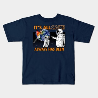 Funny Astronaut It's All Cake Internet Meme Kids T-Shirt